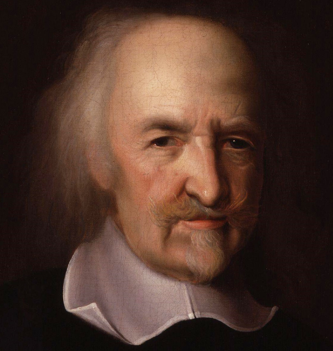 Retrato de Thomas Hobbes (John Michael Wright, c. 1669 — dominio público)