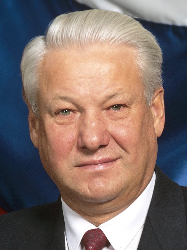 Retrato oficial de Boris Yeltsin de 1992, presidente de la Federación Rusa.