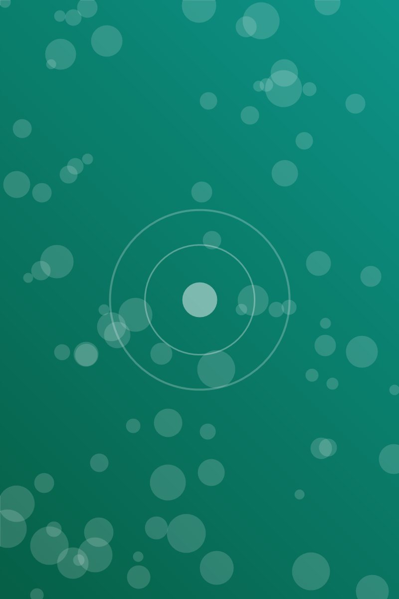 Patrón orgánico abstracto que evoca una célula en tonos teal